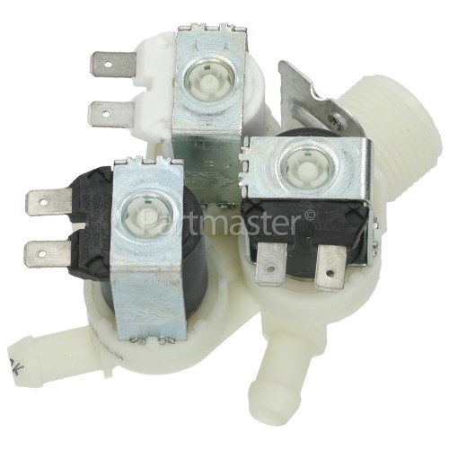 Siemens Cold Water Triple Solenoid Inlet Valve (3 Way) : 180Deg. With 12 Bore Outlets