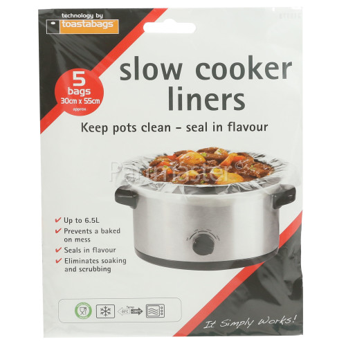 Bush Universal Slow Cooker Liners (Pack Of 5) : ( 55x30cm ) 550x300mm