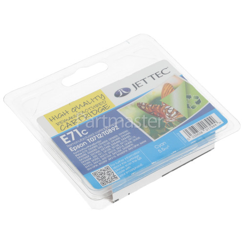 Jettec SX100 Remanufactured Epson T0712 Cyan Ink Cartridge