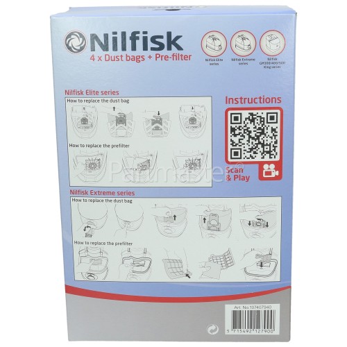 Nilfisk Ultra Dustbags For Elite Extreme / King