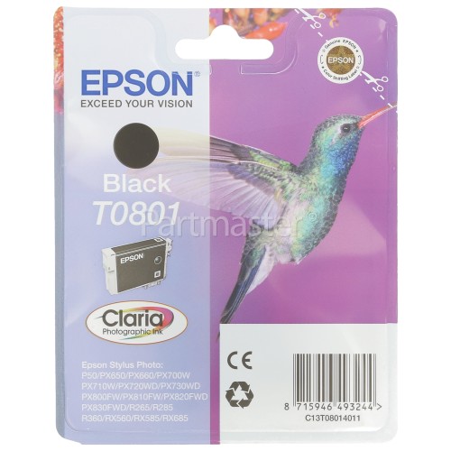 Epson SX100 Genuine T0801 Black Ink Cartridge