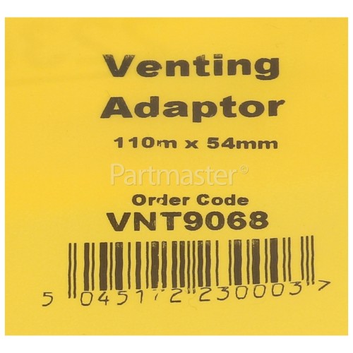 Urban Choice Short Round To Rectangular Ducting Adaptor (replaces House Brick) : 100x54mm