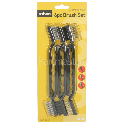 Proline 6 Piece Wire Brush Set : BarBeQue / Oven / Log Burner / Workshop