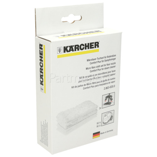 Karcher Microfibre Floor Nozzle Cloth Set - Pack Of 2