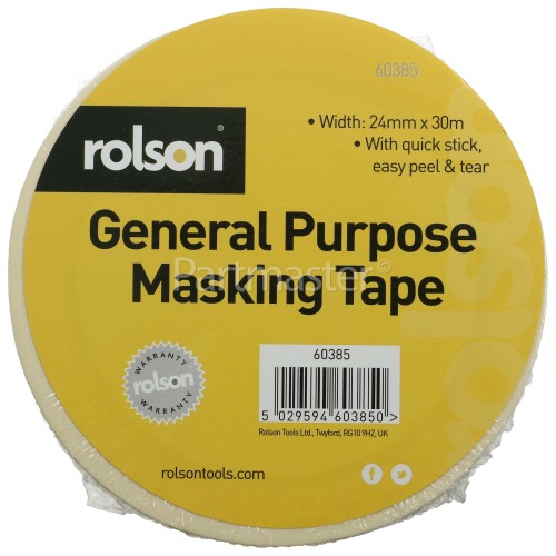 Rolson Masking Tape : 24MM X 30M Decorating / DIY)