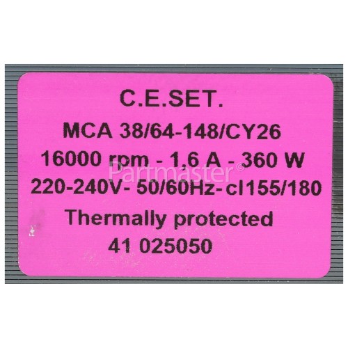 Franke Commutator Motor : C.E.SET MCA38/64 148/CY26 16000RPM