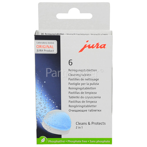 Jura 2 Phase Coffee Machine Cleaning Tablets (Pack Of 6)