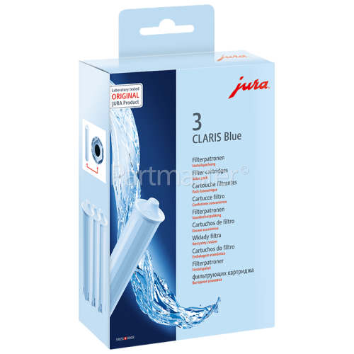 Jura Claris Blue Water Filter Cartridge 71312 (Pack Of 3)