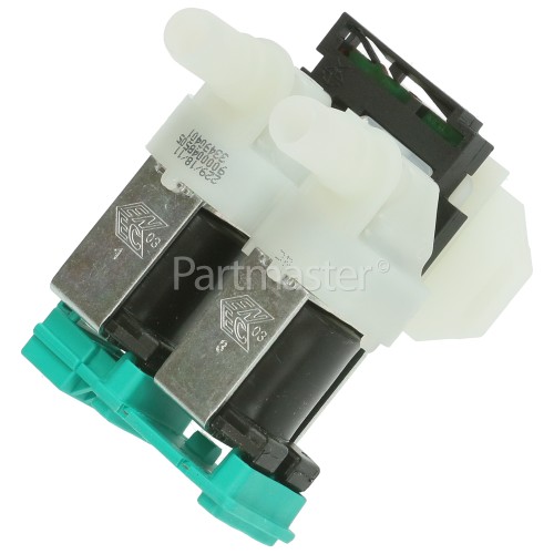 Bosch Neff Siemens Cold Water Double Inlet Solenoid Valve : 180Deg. With 10.5 Bore Outlets