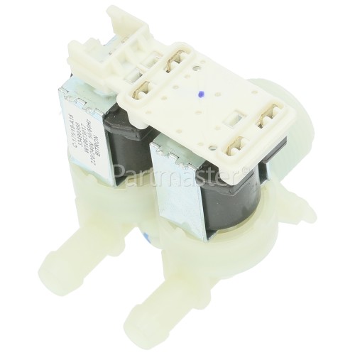 Bauknecht Cold Water Double Solenoid Inlet Valve : 180Deg. With 12 Bore Outlets