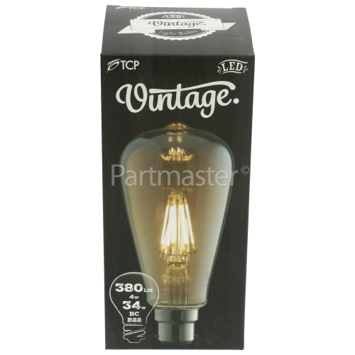 TCP BC/B22 LED Filament ST64 Vintage Lamp (Very Warm White)