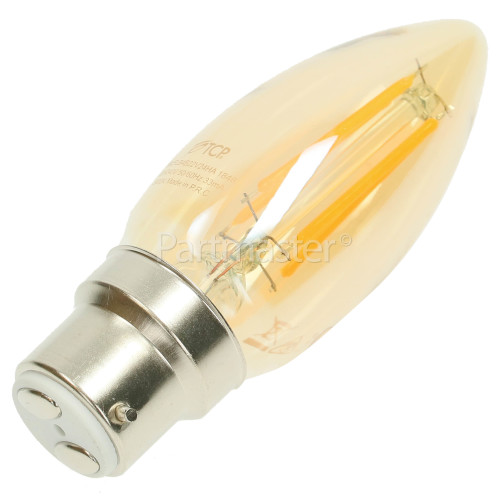 TCP BC/B22 LED 4w Filament Candle Vintage Lamp (Very Warm White)