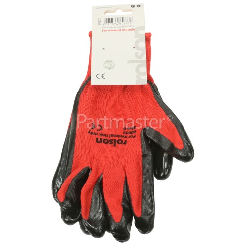 Rolson Nitrile Coated Work Gloves (Medium)