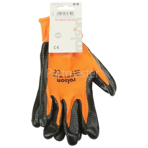 Rolson Textured Nitrile Coated Work Gloves (Medium)