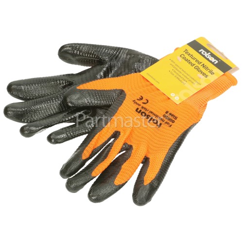 Rolson Textured Nitrile Coated Work Gloves (Medium)