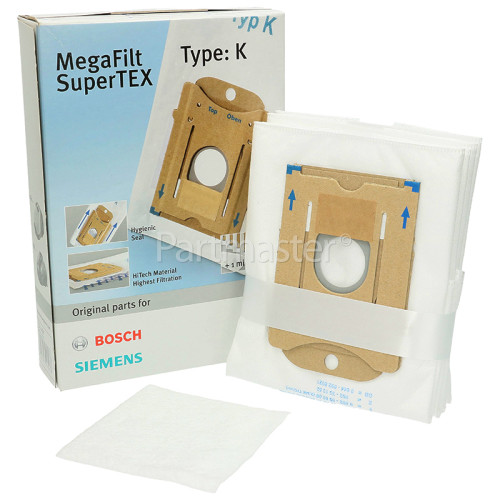 Bosch Type K MegaFilt SuperTEX Dust Bag & Filter Kit (Pack Of 4)