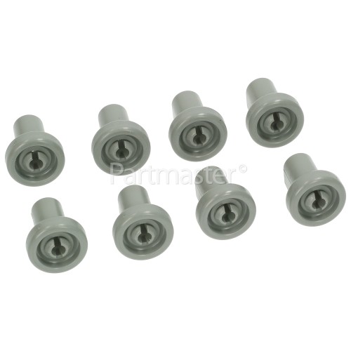 Dishlex Upper Basket Wheel Pack Of 8, Grey