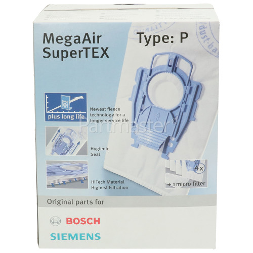Siemens MegaAir SuperTEX P Paper Bag (Box Of 4)