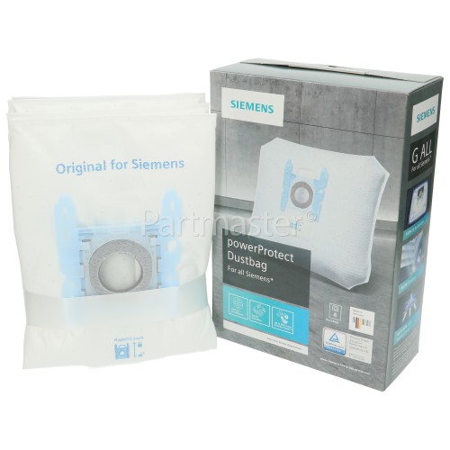 Bosch Neff Siemens PowerProtect G All Synthetic Vacuum Dust Bags (Pack Of 4)