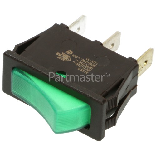 Algor ALG124 Switch With Green Lamp AFB812PH G49-P38