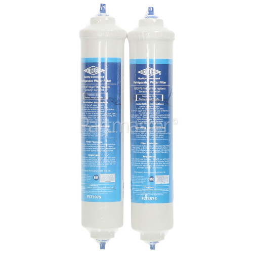 BWT Fridge External Water Filter Pack Of 2 : Compatible With HAFEX/EXP, DD7098, DA2010CB, BL-9808, USC100, WSF100, WF001.