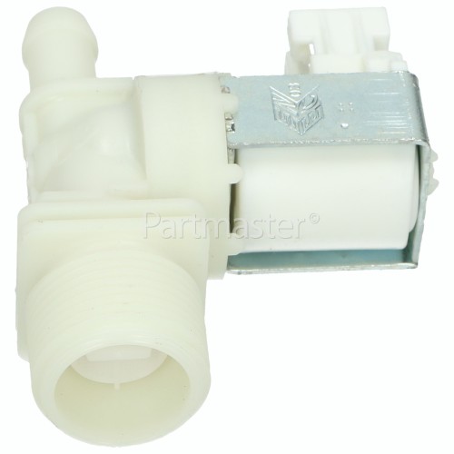 Whirlpool Cold Water Single Inlet Solenoid Valve : 180Deg. With Protected Tag Fitting & 12 Bore Outlet