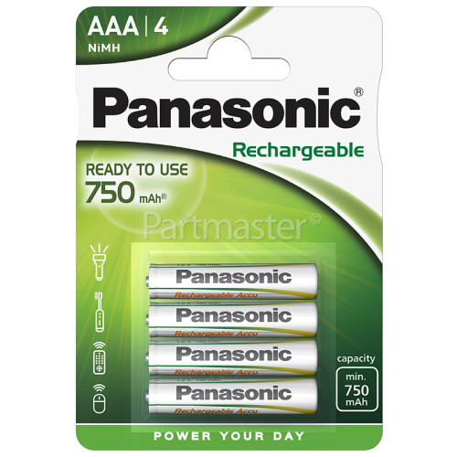 Panasonic Evolta AAA NiMH Ready To Use Rechargeable Batteries (Pack Of 4)