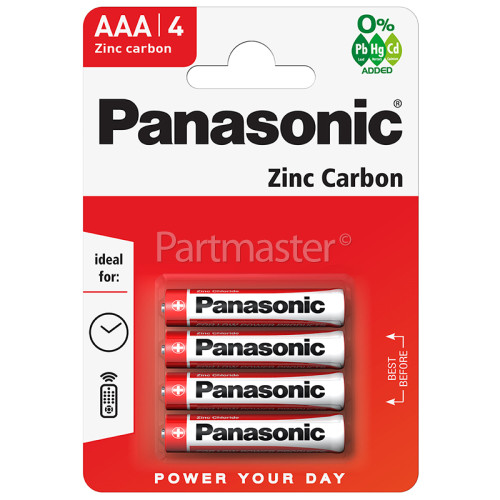 Panasonic AAA Zinc Chloride Batteries