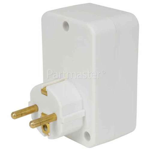 UK To EU Mains Travel Adaptor With Twin USB