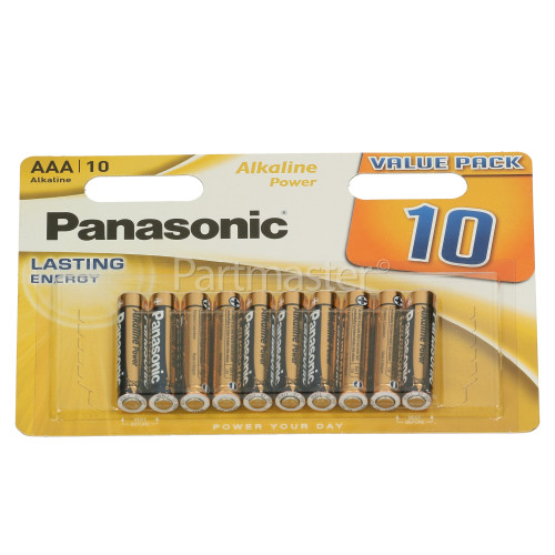 Panasonic AAA Alkaline Power Batteries (Pack Of 10)