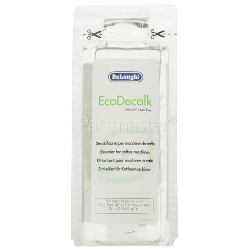 Genuine DeLonghi EcoDecalk Mini Coffee Machine Maker Cleaner Descaler 100ml  Pack