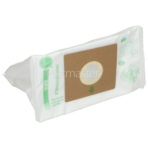 Hoover AC73_SE20001 H75 Pure EPA Microfibre Dust Bag (Pack Of 4)