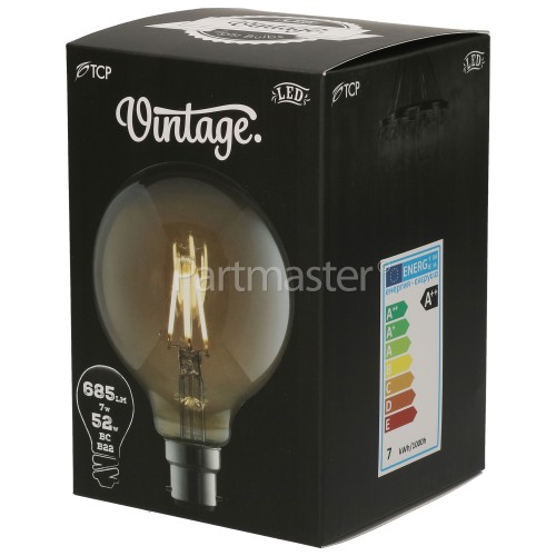 TCP 6W BC/B22 LED Filament Globe Vintage Lamp (Very Warm White)