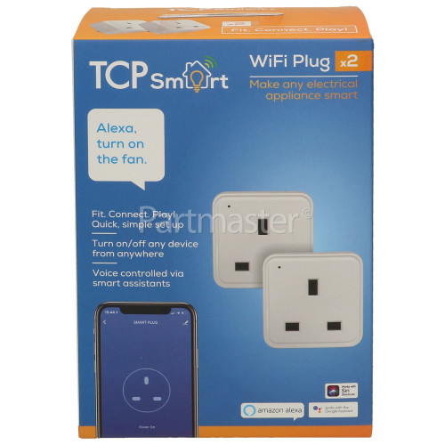 TCP Smart WiFi Single Plug 13amp Socket (Twin Pack)