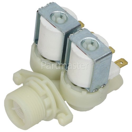 Auchan Cold Water Double Solenoid Inlet Valve : 180Deg. 12 Bore Outlets