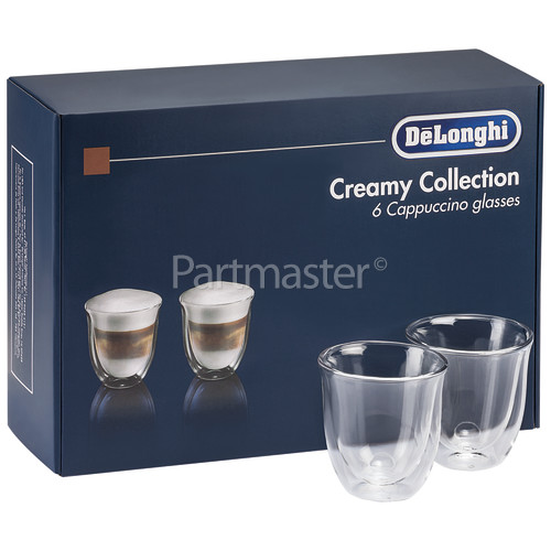 DELONGHI Creamy Collection DLKC301 Double Wall Cappuccino Glasses – Pack of  6 £39.99 @ Currys