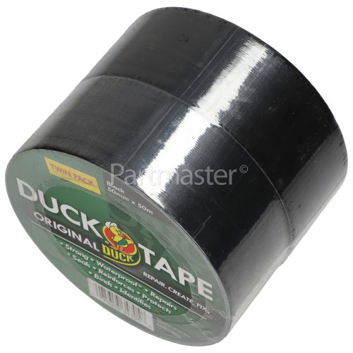 Duck Tape 50m Black Original Cloth Tape (Pack Of 2)