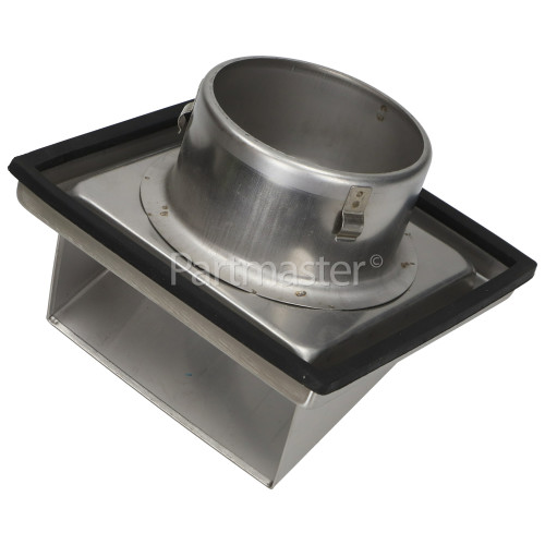 Lamona 100mm Cowled Outlet With Non-Return Flap - Stainless Steel