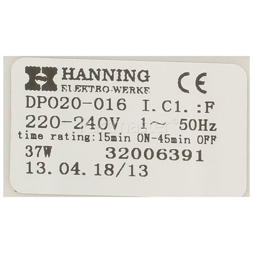 CI260WH-0 Drain Pump Assembly : Hanning DP020-016 37w