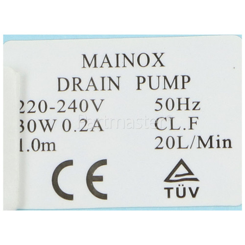 Bosch Drain Pump Assembly : Mainox 30w Compatible With Hanning DPO 20-067