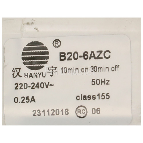 Tricity Bendix Universal Drain Pump : Hanyu B20-6AZC ( Compatible With ASKOLL M221 Or M50 ) 30W 0. 3A