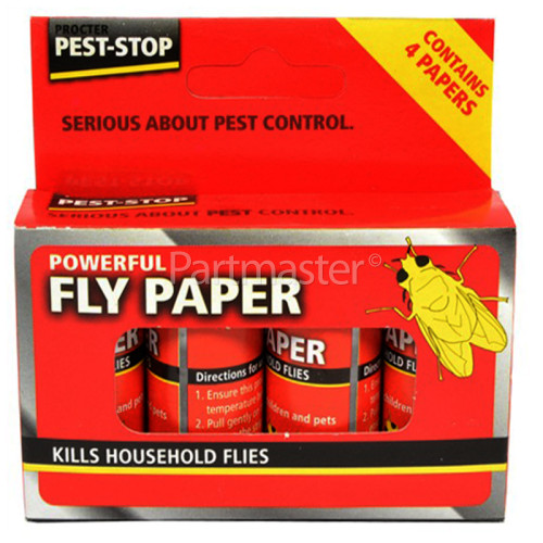 Pest Stop Fly Papers (Box Of 4) (pest Control)
