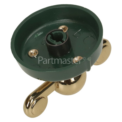 Indesit Hob Hotplate Control Knob - Gold / Green