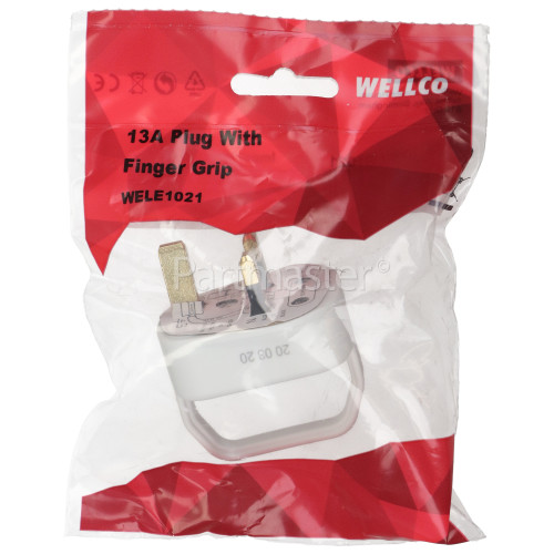 Wellco 3 Pin 13A Plug With Finger Grip