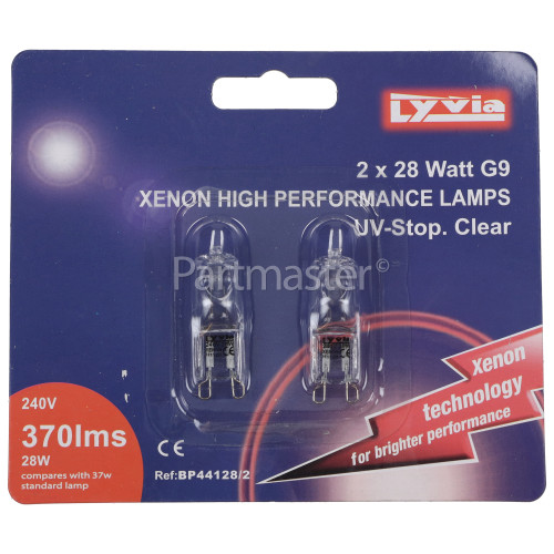 Lyvia 28W G9 Clear Xenon Lamp (Pack Of 2)