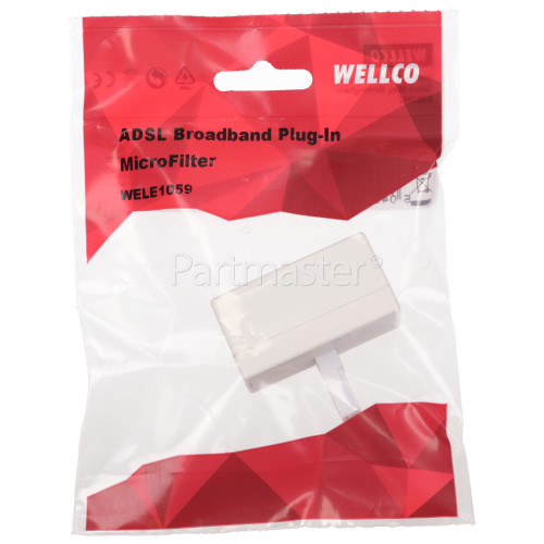 Wellco ADSL Broadband Plug-In Microfilter