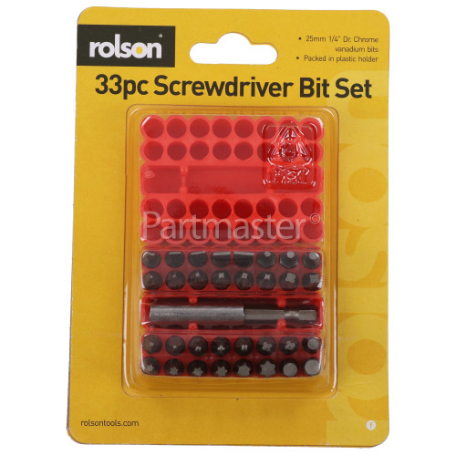 Rolson Screwdriver Bit Set www.partmaster.co.uk