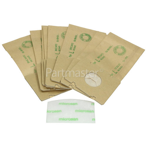 Bosch Neff Siemens VR51000/01 Siemens Type L Vacuum Cleaner Bags (8 Bags + Filter )