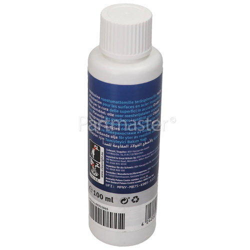Bosch Neff Siemens TG710262/AL Stainless Steel Conditioning Oil - 100ML ( Appliance Care & Protect )