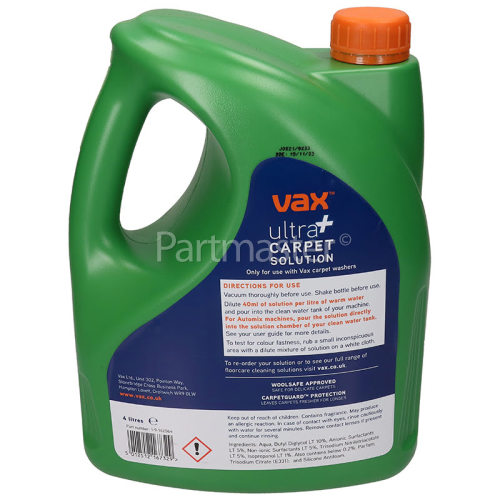 Vax Ultra+ Pet Carpet Cleaning Solution 4L